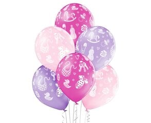Набор воздушных шаров 12"/ 30 см, 6 шт. Baby Girl, 1699 цена и информация | Воздушные шары | kaup24.ee