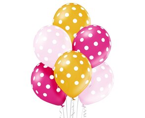 Trükipildiga õhupallid 12" / 30 cm 6 tk, Polka Dots. 4021 hind ja info | Õhupallid | kaup24.ee