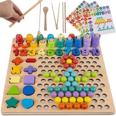 Montessori puidust pusle цена и информация | Arendavad mänguasjad | kaup24.ee