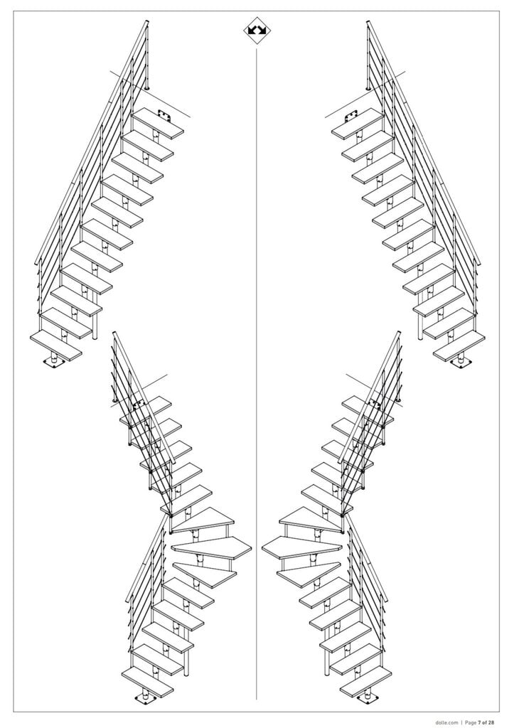 Moodul trepp Boston Dolle Antrasiit. Komplekti kõrgus 266-350 cm цена и информация | Trepid | kaup24.ee