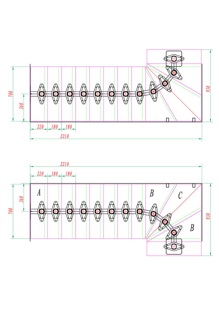 Moodul trepp Boston Dolle Valge 1/4 Pööre.Komplekti kõrgus 247-325 cm hind ja info | Trepid | kaup24.ee