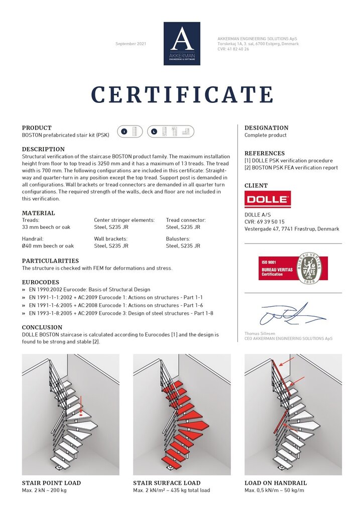 Moodul trepp Boston Dolle Valge.Komplekti kõrgus 247-325 cm hind ja info | Trepid | kaup24.ee