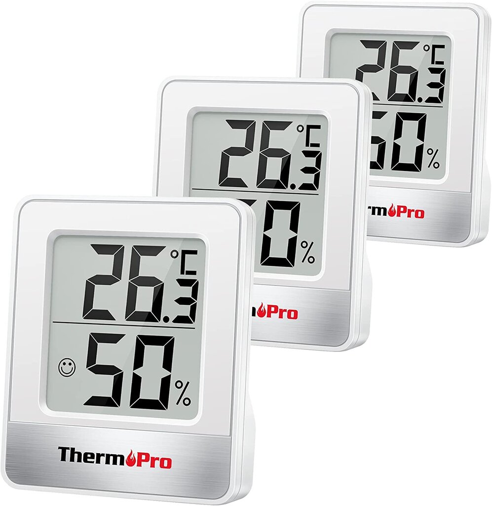 Multifunktsionaalne ruumitermomeeter ja hügromeeter ThermoPro TP49W-3, 3 tk hind ja info | Ilmajaamad, termomeetrid | kaup24.ee