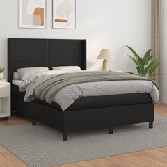 Кровать vidaXL, 140x200 см, черный цена и информация | Кровати | kaup24.ee