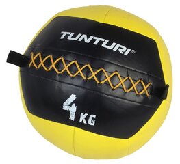 Topispall Tunturi Wall Ball 4 kg, kollane цена и информация | Медболы | kaup24.ee
