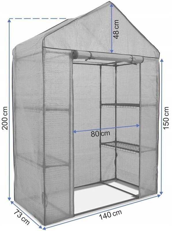 Funktsionaalne aiakasvuhoone Focus Garden 140x73x200cm цена и информация | Kasvuhooned | kaup24.ee