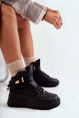Naiste soojad spordijalatsid, must Lexa 21782-H цена и информация | Спортивная обувь, кроссовки для женщин | kaup24.ee