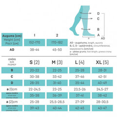 Tonus Elast 0401 Kompressioonsokid Sportimiseks, 158-170, Hall hind ja info | Naiste sokid | kaup24.ee