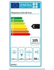 Mepamsa CIELO 90 IX цена и информация | Вытяжки на кухню | kaup24.ee