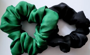Шелковая повязка для волос темно-зеленого цвета цена и информация | Аксессуары для волос | kaup24.ee