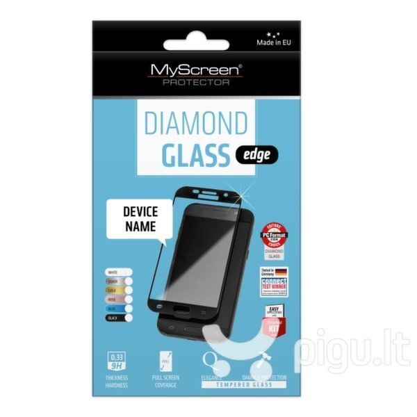 Kaitseklaas MyScreen Diamond Edge 3D, sobib Samsung Galaxy S6 Edge, roheline цена и информация | Ekraani kaitsekiled | kaup24.ee