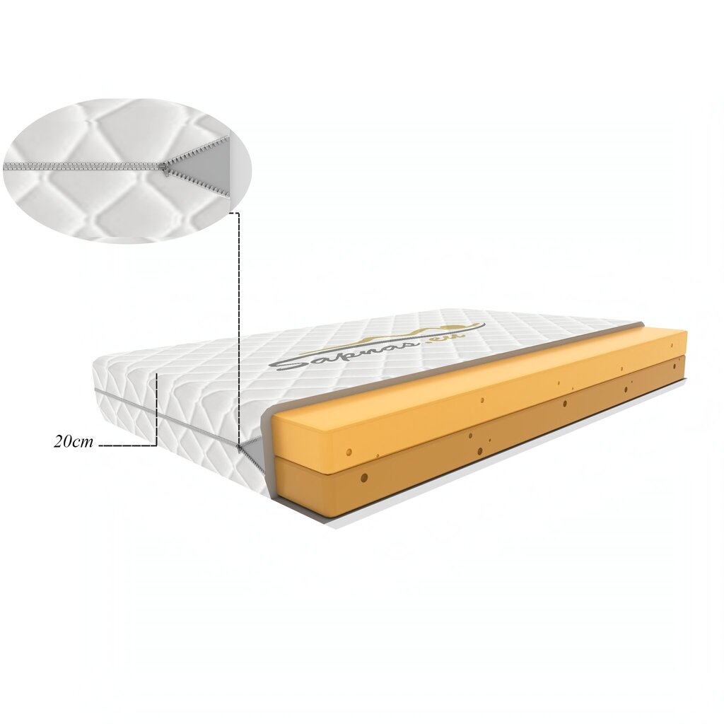 Polüuretaanmadrats MĖNULIS 20, 120x200 cm hind ja info | Madratsid | kaup24.ee