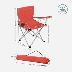 Набор складных стульев для кемпинга, 2 шт. цена и информация | Туристическая мебель | kaup24.ee