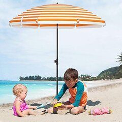 Складной пляжный/садовый зонт Ø 160 см GPU60OW цена и информация | Зонты, маркизы, стойки | kaup24.ee