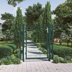 Садовые ворота из оцинкованной стали 106 x 125 см, зеленые цена и информация | Заборы и принадлежности к ним | kaup24.ee