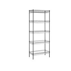 Metallist köögiriiul 60 x 30 x 150 cm., must цена и информация | Комплектующие для кухонной мебели | kaup24.ee