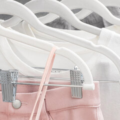 Комплект вешалок для брюк шт. белый цвет цена и информация | Вешалки и мешки для одежды | kaup24.ee