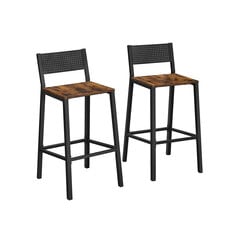 Набор из 2 барных стульев в индустриальном дизайне цена и информация | Стулья для кухни и столовой | kaup24.ee