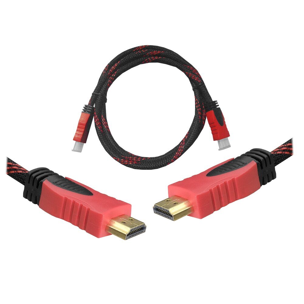 Cable HDMI-HDMI 3m red v1.4 blist. цена и информация | Kaablid ja juhtmed | kaup24.ee
