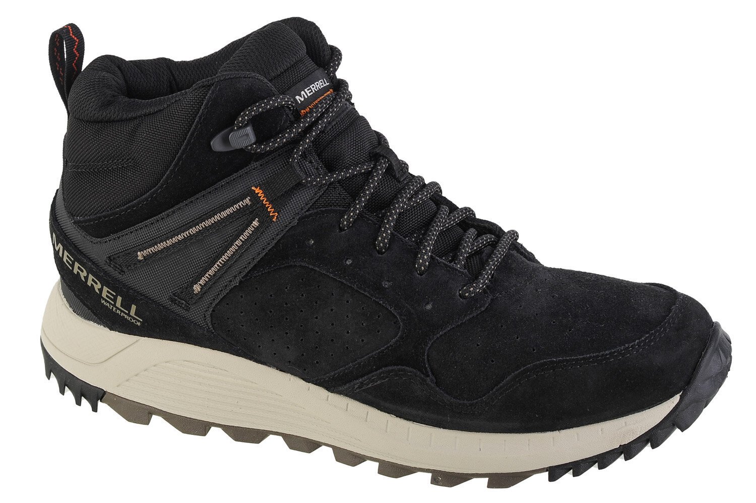 Merrell Wildwood Sneaker Mid WP, Meeste talvesaapad, Must värv hind ja info | Spordi- ja vabaajajalatsid meestele | kaup24.ee