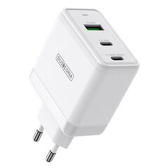 Laadija DUZZONA T1 65W 1xUSB, 2xType-C valge hind ja info | Mobiiltelefonide laadijad | kaup24.ee