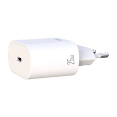 XO L91 Wall Charger, USB-C, 25W + USB-C to Lightning Cable (White) hind ja info | Mobiiltelefonide laadijad | kaup24.ee