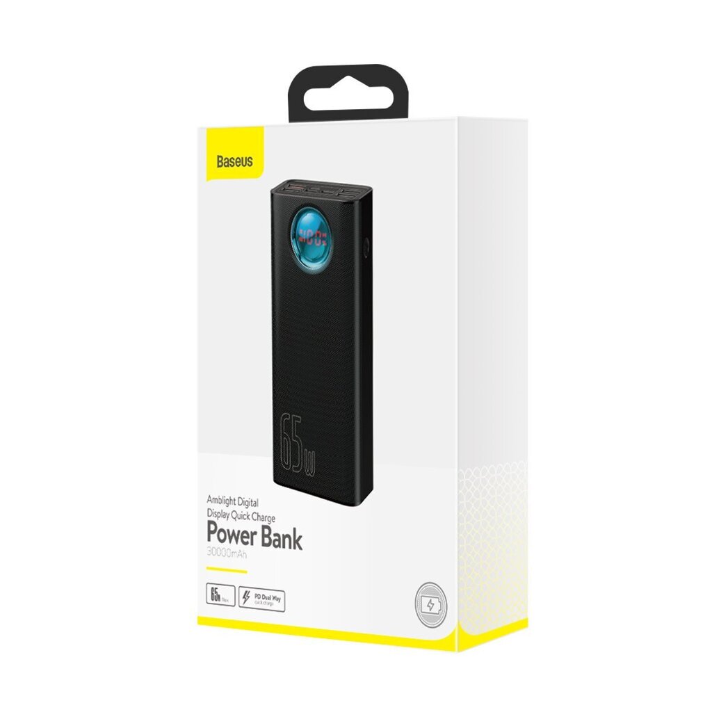 Baseus Amblight power bank 65W 30000mAh Overseas Edition black (PPLG000101) hind ja info | Akupangad | kaup24.ee