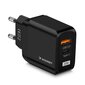 Wozinsky USB charger with 2 ports (USB, USB C) 20 W black hind ja info | Mobiiltelefonide laadijad | kaup24.ee