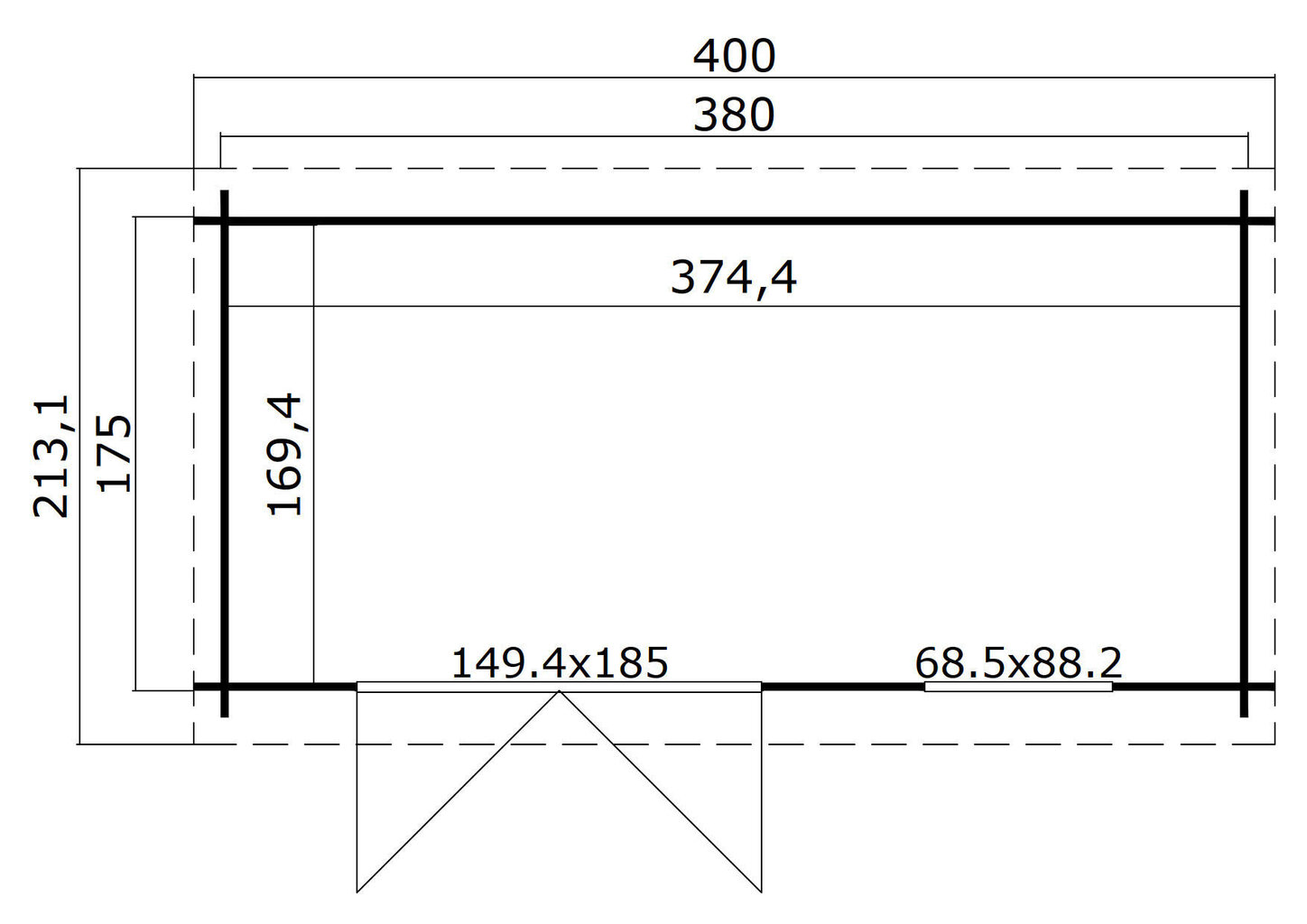 Aiamaja Mira175 6,3 m² hind ja info | Kuurid ja aiamajad | kaup24.ee