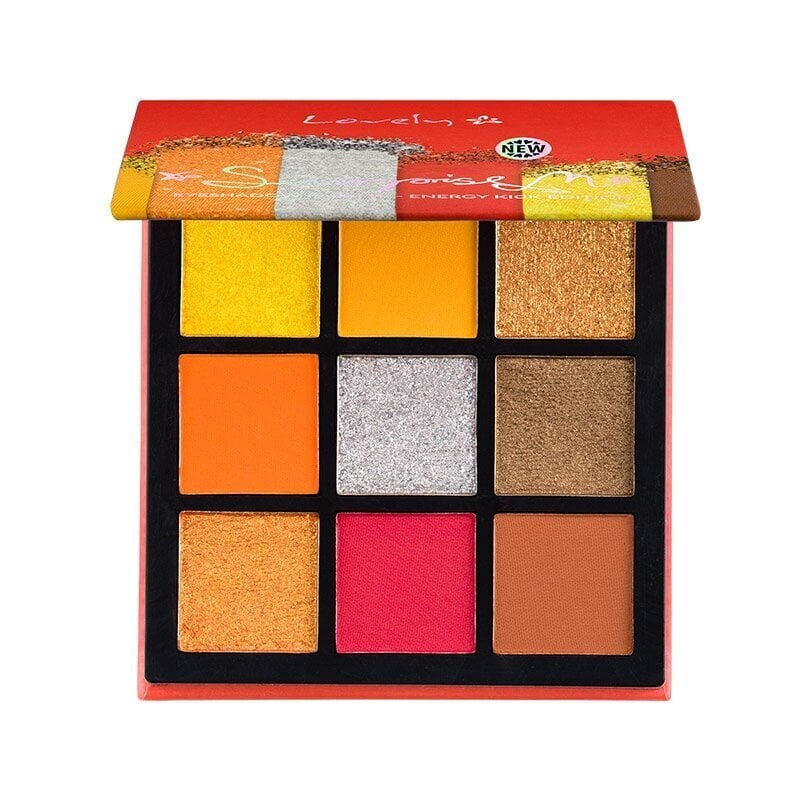 Lauvärvipalett Lovely Surprise Me Eyeshadow Pallete Energy Kick, 9x6g hind ja info | Ripsmetušid, lauvärvid, silmapliiatsid, seerumid | kaup24.ee