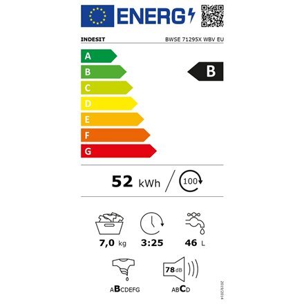 Indesit BWSE71295XWSVEU цена и информация | Pesumasinad | kaup24.ee