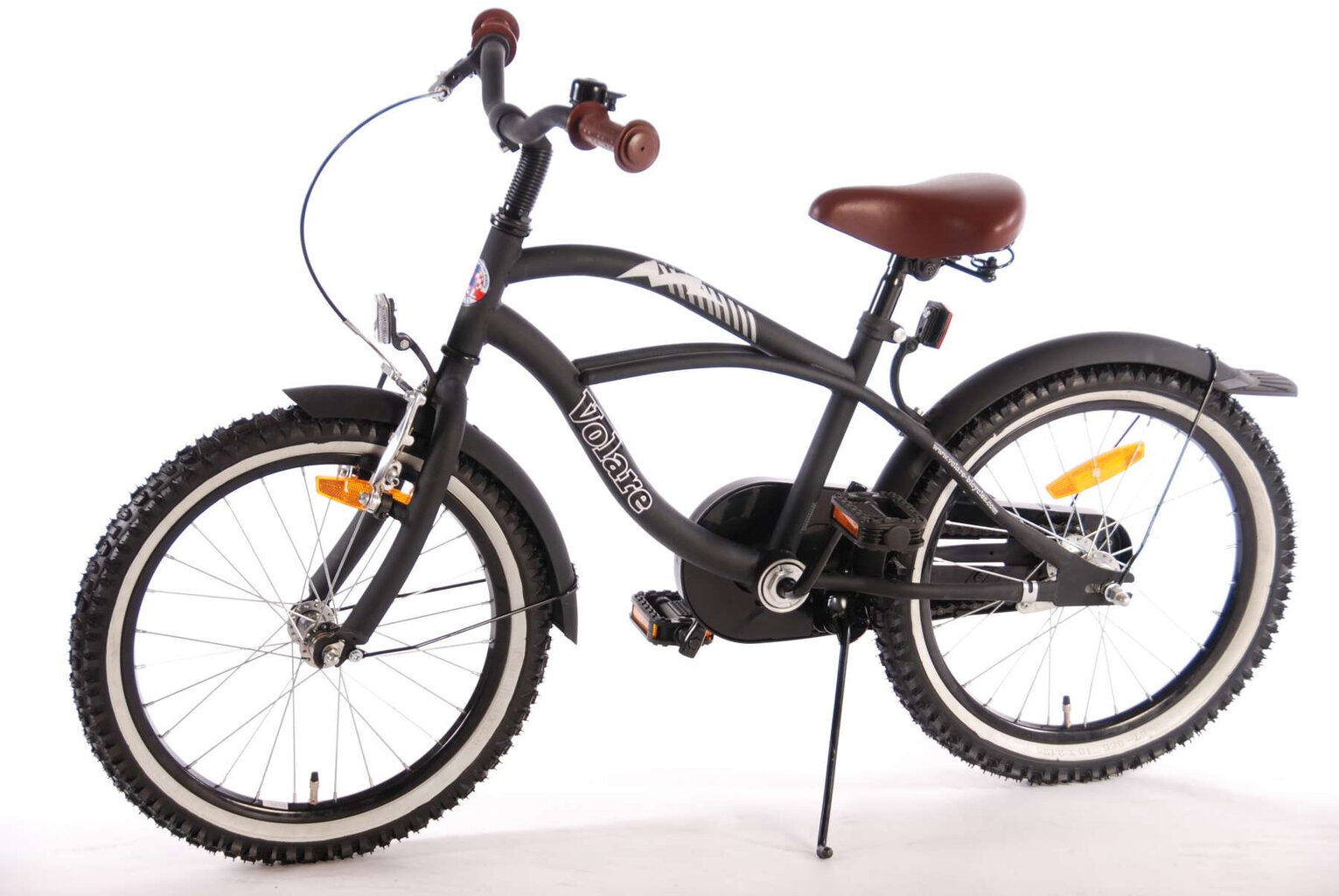 Poiste jalgratas Volare Black Cruiser 18'' 27 cm, matt must hind ja info | Jalgrattad | kaup24.ee