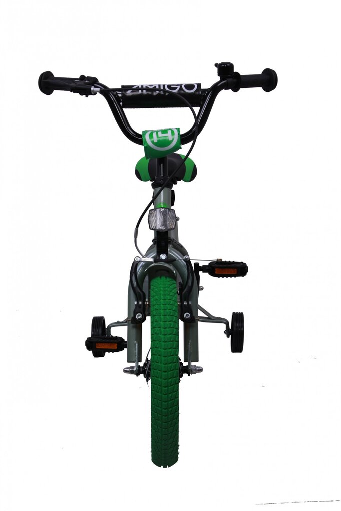 Jalgratas poisile Amigo Sports 14'' 22 cm, roheline цена и информация | Jalgrattad | kaup24.ee