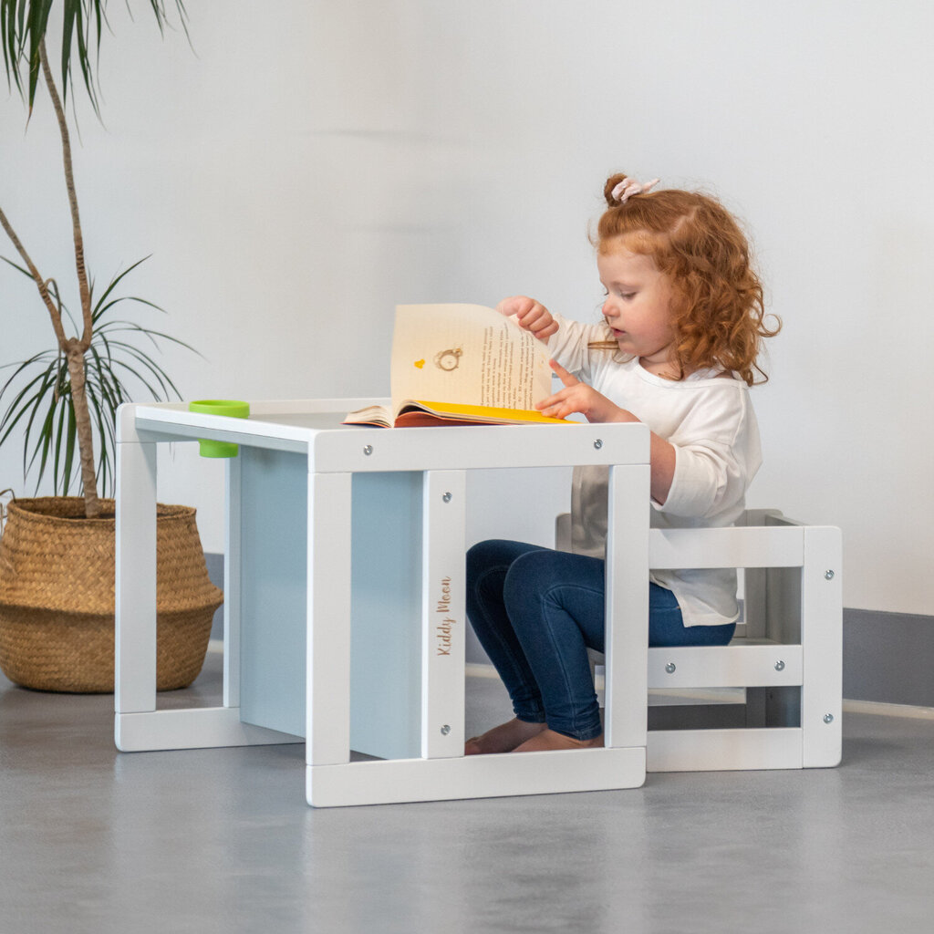 KiddyMoon puidust laud koos tooliga lastele hind ja info | Laste lauad ja toolid | kaup24.ee