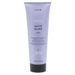 Маска для волос нейтрализующая желтые оттенки Lakme Teknia White Silver Mask, 250мл цена и информация | Бальзамы, кондиционеры | kaup24.ee