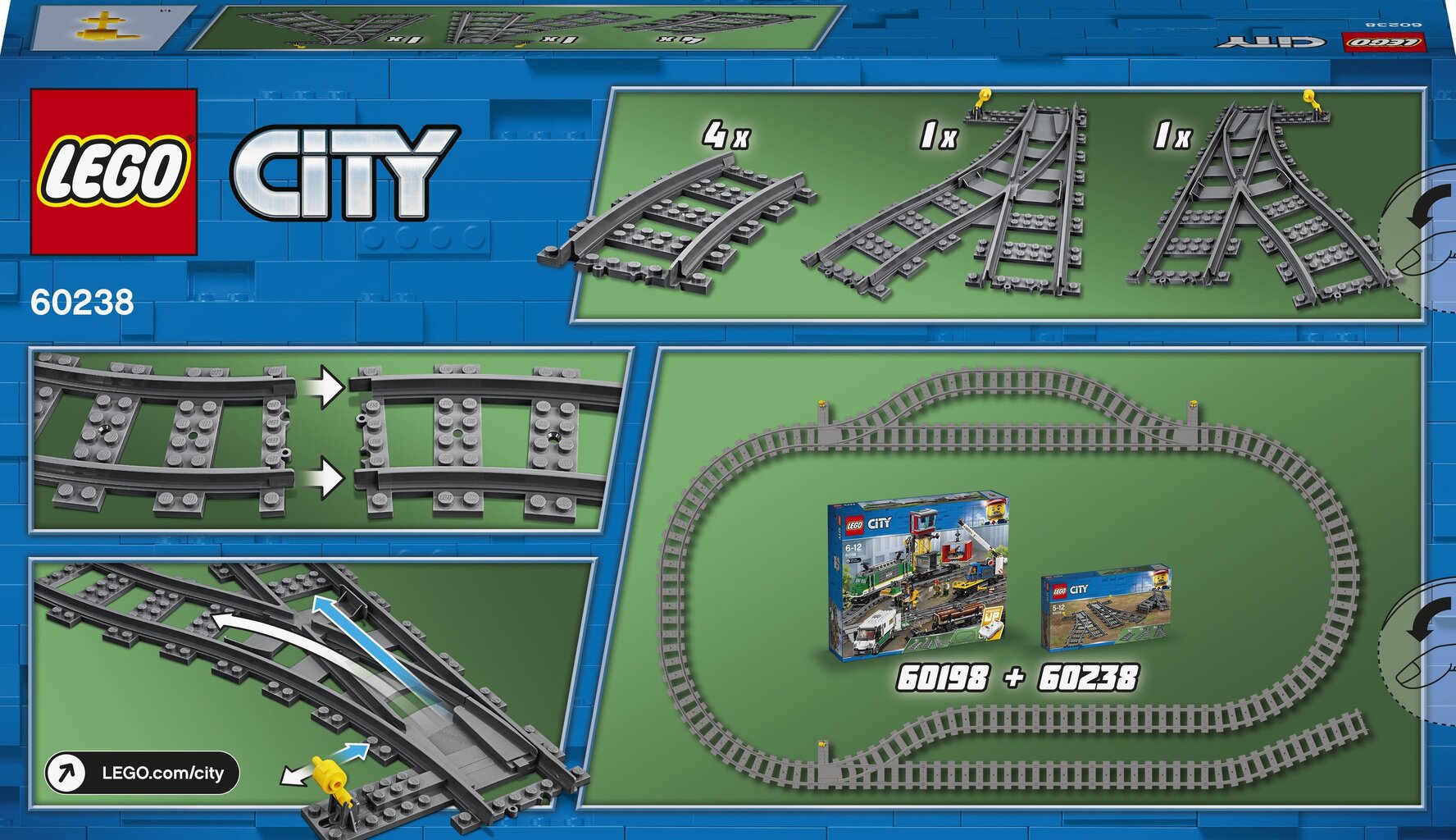 60238 LEGO® City Rööpavõllid hind ja info | Klotsid ja konstruktorid | kaup24.ee