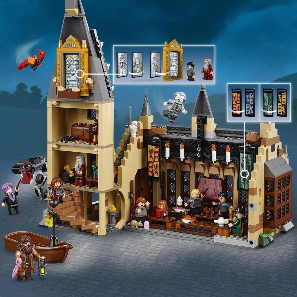 75954 LEGO® Harry Potteri Sigatüüka suur saal цена и информация | Klotsid ja konstruktorid | kaup24.ee