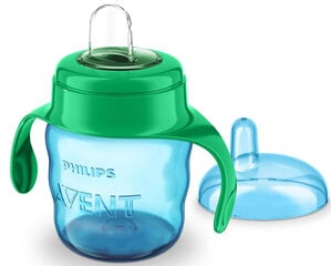 Silikoontilaga pritsmekindel tass Philips Avent Premium 200 ml, SCF551/05, sinine hind ja info | Lutipudelid ja aksessuaarid | kaup24.ee