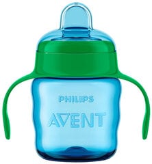 Neišsiliejantis puodelis su silikoniniu snapeliu Philips Avent Premium 200 ml, SCF551/05, mėlynas hind ja info | Lutipudelid ja aksessuaarid | kaup24.ee