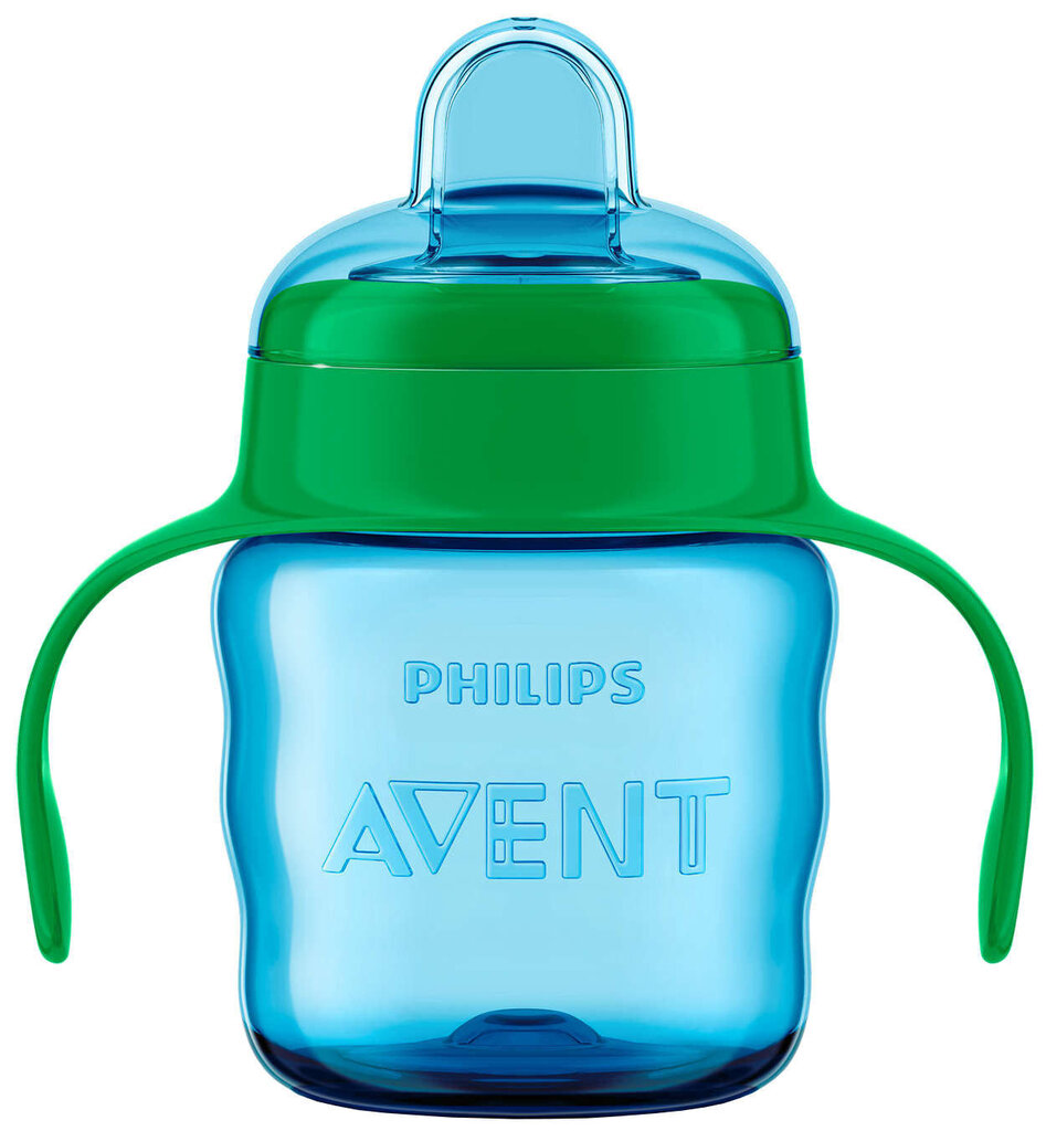 Silikoontilaga pritsmekindel tass Philips Avent Premium 200 ml, SCF551/05, sinine hind ja info | Lutipudelid ja aksessuaarid | kaup24.ee