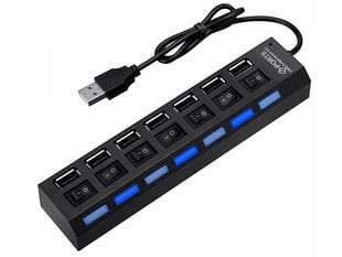 USB-pikendus 7X USB 2.0 цена и информация | Адаптеры и USB-hub | kaup24.ee