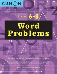 Word Problems: Grades 6 - 8 цена и информация | Книги для подростков и молодежи | kaup24.ee