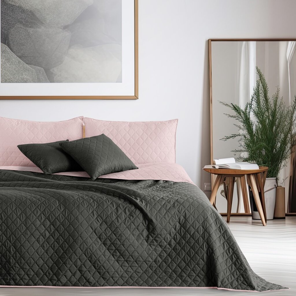Decoking voodikate Axel, roosa-hall - erinevad suurused hind ja info | Voodikatted, pleedid | kaup24.ee
