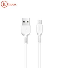 Hoco X20 ülimalt vastupidav-pehme universaalne mikro-USB-USB-andmeside ja kiire 2,4A laadijakaabel 2 m valge hind ja info | Mobiiltelefonide kaablid | kaup24.ee