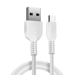 Hoco X20 ülimalt vastupidav-pehme universaalne mikro-USB-USB-andmeside ja kiire 2,4A laadijakaabel 2 m valge hind ja info | Mobiiltelefonide kaablid | kaup24.ee