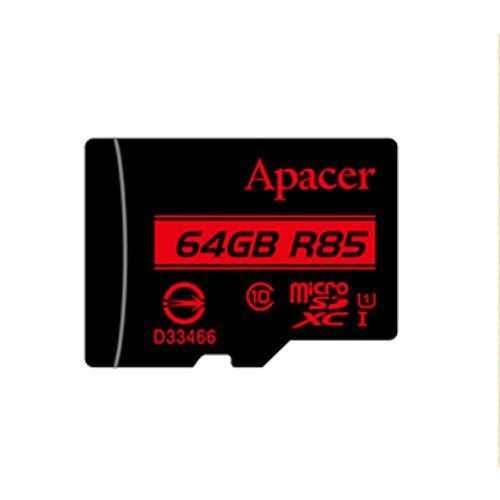 Mobiiltelefoni mälukaart adapteriga Apacer AP64GMCSX10U5-R, 64GB hind ja info | Mobiiltelefonide mälukaardid | kaup24.ee