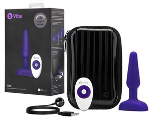 Anaaltapp Trio B-Vibe, lilla hind ja info | Anaallelud | kaup24.ee