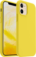 Silikoonist ümbris Apple iPhone 12 (real liquide silicone - Easy Clean), kollane Blazing Yellow цена и информация | Чехлы для телефонов | kaup24.ee