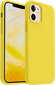 Silikoonist ümbris Apple iPhone 12 (real liquide silicone - Easy Clean), kollane Blazing Yellow цена и информация | Telefoni kaaned, ümbrised | kaup24.ee