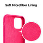 Protection set -silikoonist ümbris Apple iPhone 12 (real liquide Easy clean) roosa Bright Pink + ekraani kaitseklaas Privacy hind ja info | Telefoni kaaned, ümbrised | kaup24.ee